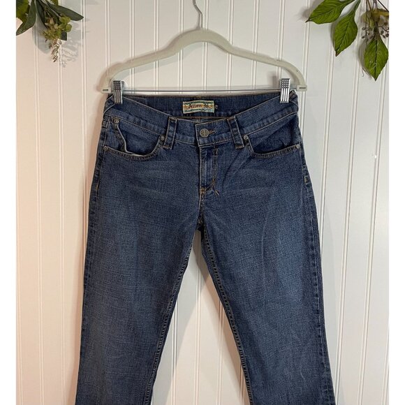 Allen B. Womens Denim Jeans Sz 29 Straight Leg Medium Wash Cotton Blend Stretch - Picture 1 of 15